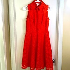 New York & Company - Orange Lace Dress Size 0